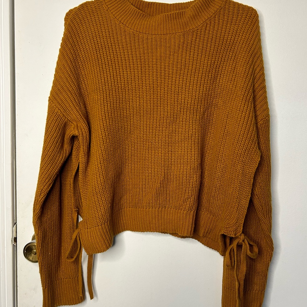 Forever 21 Warm Amber Sweater with Side Ties